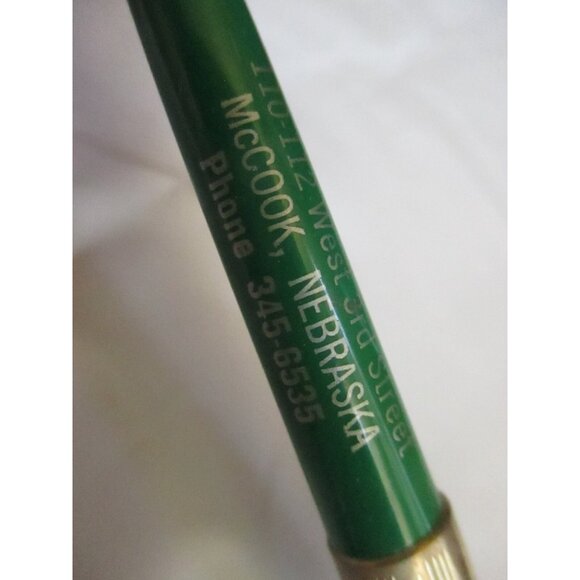 Vintage Advertising Pen Quaker State Oil McCook Nebraska Green Tucker 1970s - Picture 5 of 9